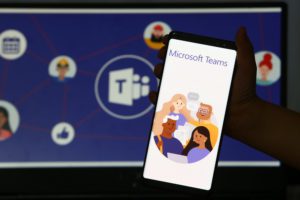 5,November,2020.,Istanbul,/,Turkey.,Smartphone,Showing,Microsoft,Teams microsoft to bring intelligent translation to teams mobile