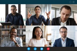 Team,Working,By,Group,Video,Call,Share,Ideas,Brainstorming,Negotiating what makes virtual collaboration so important?
