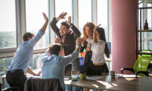 Business,People,Giving,Five,After,Dealing,And,Signing,Contract,Or strategies to empower your hybrid workforce